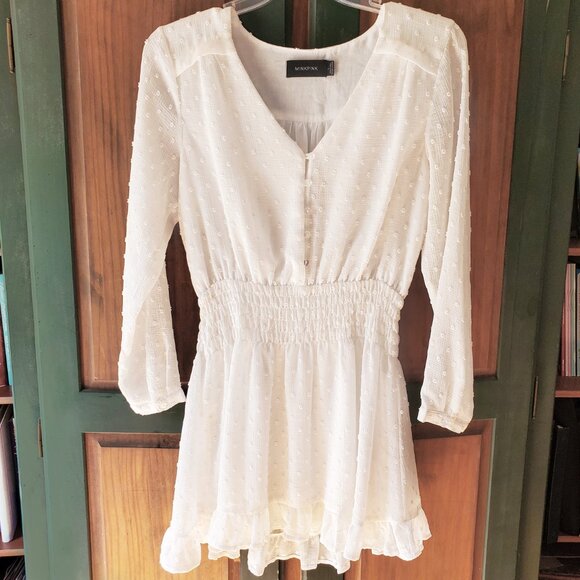 MINKPINK x Revolve Julette Smocked Swiss Dot Dress - Picture 4 of 8